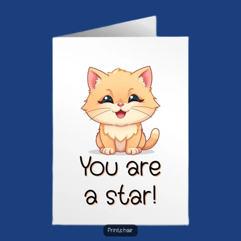 Funny Free Printable Congrats Card: Fluffy Cat Form - Celebrate Big!